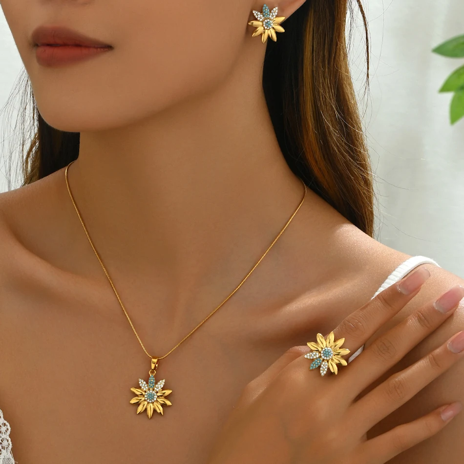 Dames Mode Diamanten Ketting Set Eenvoudige Stijl Dagelijks Gebruik Subtiele Schittering Veelzijdig Design Perfect Cadeau Sieraden