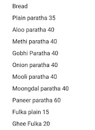 Swadisht Parathaz menu 1