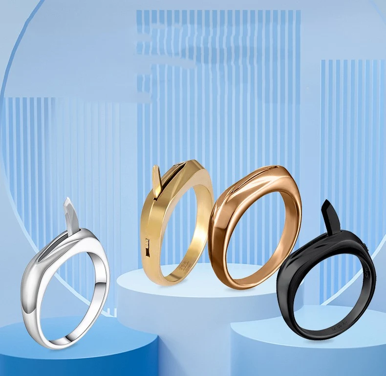 Multifunktionaler Titanstahl-Ring mit Antikörpern für den Alltag. Robust, schützend, stilvoll. Ideal für Schutz und vielseitige Kombinationen.