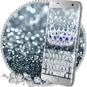 Princess Silver Crown Glitter Keyboard Theme 10001001 Icon