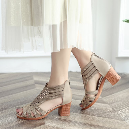 Title 4, Roman block heel non-slip mother shoes offer co...