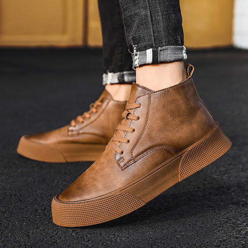 Title 6, Mens High-top Shoes Thick Bottom Heighten Casu...