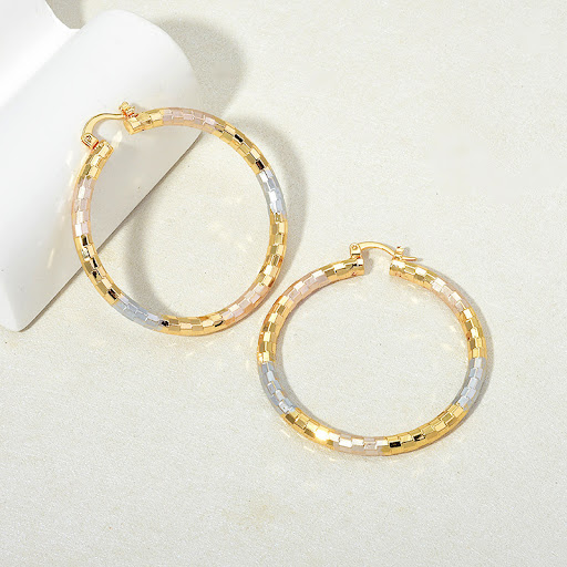 Title 6, Simple Gold Womens Metal Alloy Earrings, perfe...