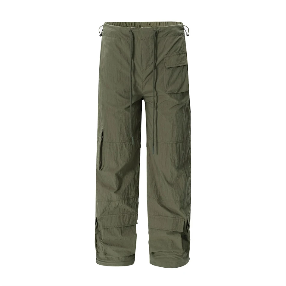 Pantalon décontracté pour homme, sports de plein air, coupe ample, design de poches tridimensionnelles