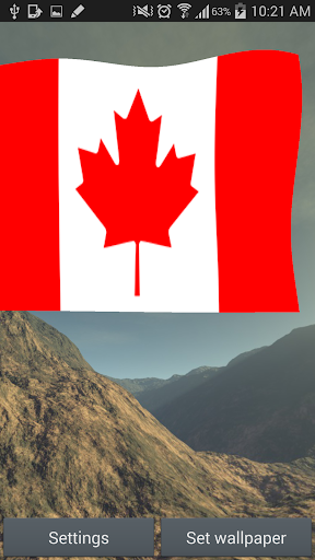 3D Canada Flag Live Wallpaper