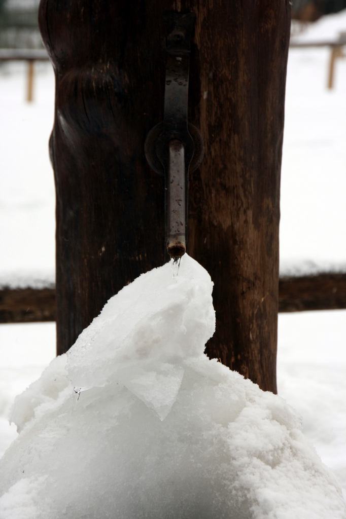 Fontana innevata di dp