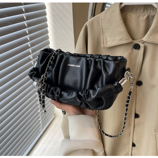 Title 11, All-match Pleated Cloud Womens Bag