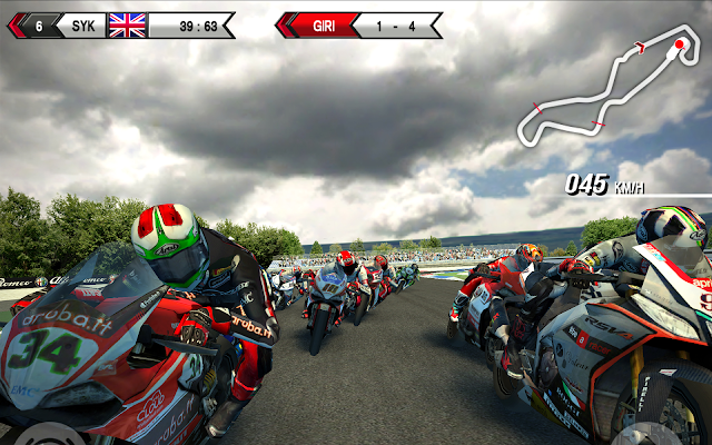 SBK15 Oficial juego móvil - pantalla