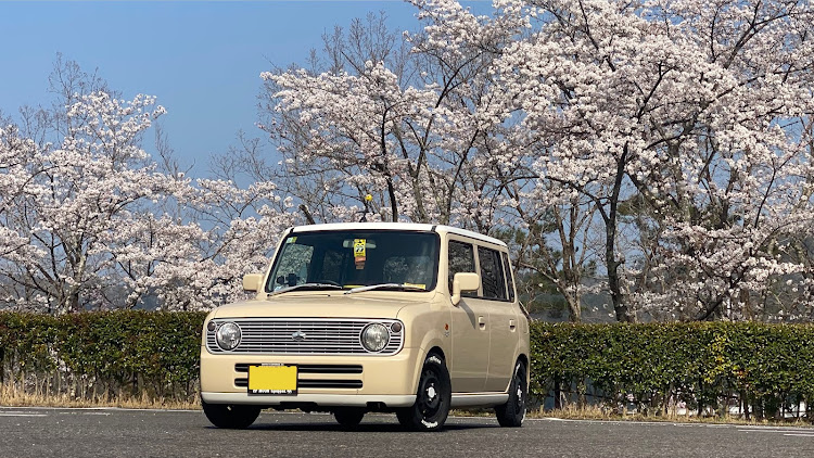 アルトラパンの桜コラボ・桜と愛車・サクラと愛車・ラパン HE21S・さくラパンに関するカスタム事例の投稿画像1枚目