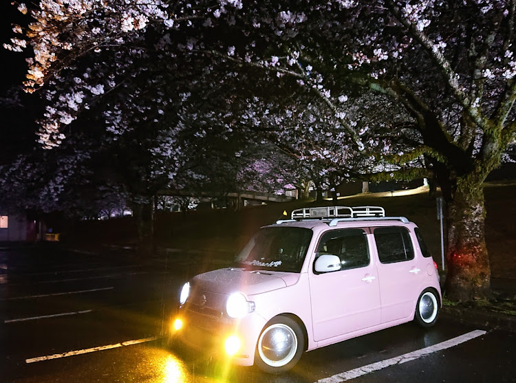 ミラココアの👉so re na・桜コラボ🌸・team 8color's・雨音はチョピンの調べ🎹・夜桜🌸に関するカスタム事例の投稿画像3枚目