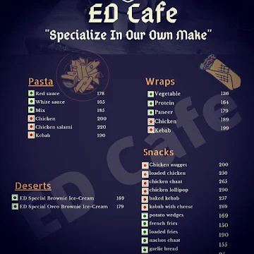 Ed Cafe menu 