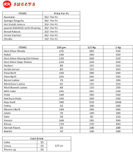 R.K Sweets and Namkeen menu 1