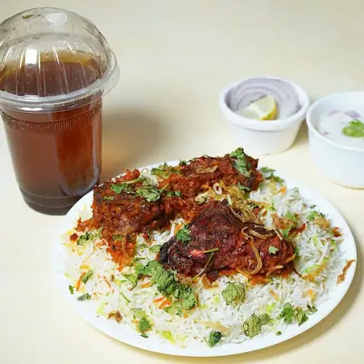 Chicken Tandoori Biryani With Iced Tea