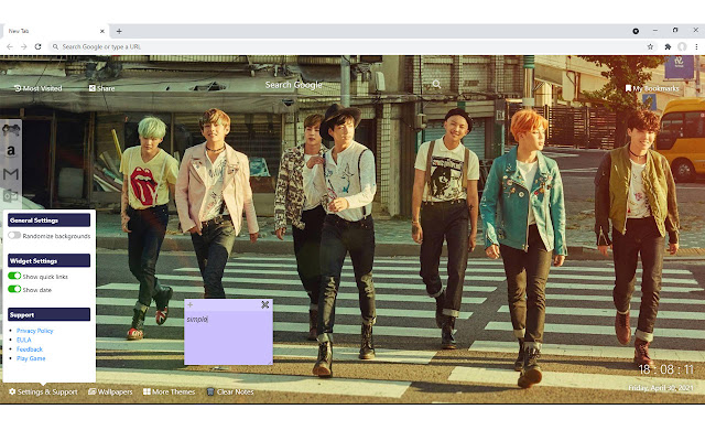 K-pop BTS Wallpaper HD Custom New Tab