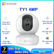 Camera Wifi Trong Nhà Ezviz Ty1 4Mp 2K Siêu Nét - Quay Quét 360 Độ - Đàm Thoại 2 Chiều - Hàng Chính Hãng