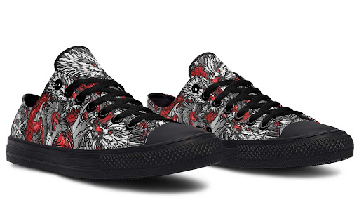 Title 2, Fashion Print Couple Low-Top Canvas Shoes. Comf...