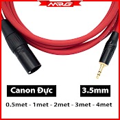 Dây 3.5 Mm Ra Canon Đực Dài 4Met 3Met 2Met 1Met 0.5Met (Trs 3.5Mm To Xlr Male) - Mrg