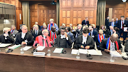 South Africa's delegation at the International Court of Justice in The Hague. File photo.