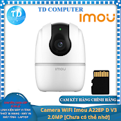 Camera Wifi Imou A22Ep D V3 2.0Mp [Kèm Thẻ Nhớ 64Gb] Chuẩn 1080P Đàm Thoại 2 Chiều Đèn Hồng Ngoại Quay 360° - Hàng Chính Hãng Fpt Phân Phối