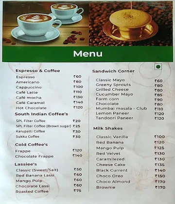 Tarsan Cafe menu 