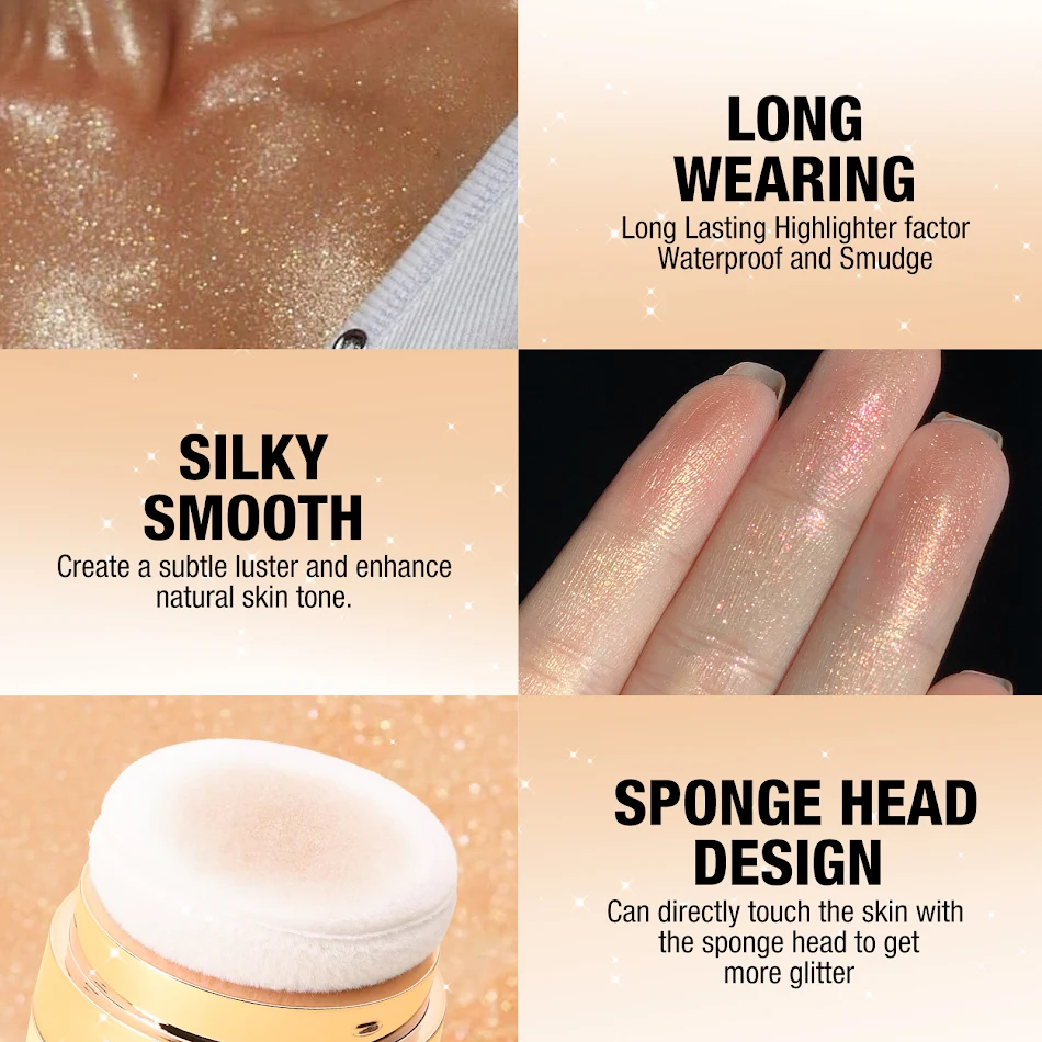 Gezichtspoeder Highlight, Poeder voor gezicht en lichaam, Blush & Shading. Creëer een stralende look en definieer je contouren moeiteloos.