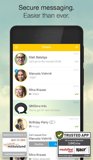 SIMSme – Your secure messenger