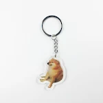 Lying Dog Keychain