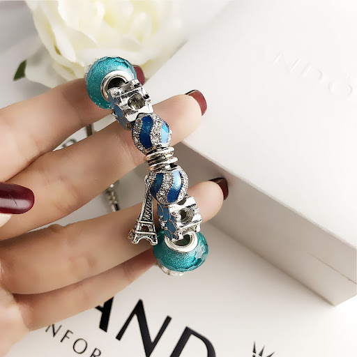 Title 2, Round Bracelet Diamond Transparent Crystal Glac...