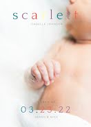 Belle's Birth Announcement - Photo Card item