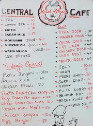 Central Cafe menu 1