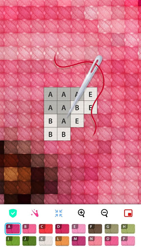 Screenshot Color by Letter: Sewing game