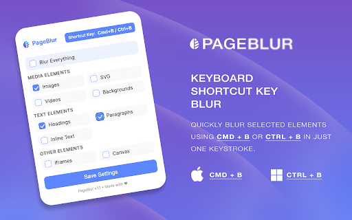 PageBlur - Blur Web Content Easily