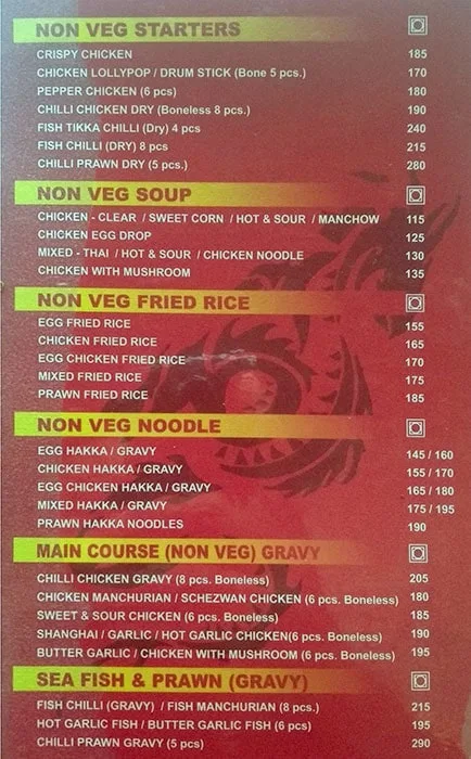 Azad Hind Dhaba menu 