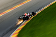 Alex Albon of Red Bull Racing and Thailand during qualifying for the F1 Grand Prix of Belgium at Circuit de Spa-Francorchamps on August 31, 2019 in Spa, Belgium.