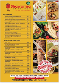 Shawarma Cravings menu 1