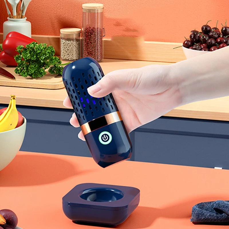 Draadloze Capsule Reiniger voor Fruit en Groenten. Verwijdert effectief residuen en pesticiden. Voor veiliger en gezonder eten.