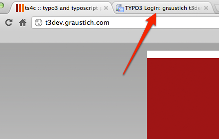 Fast TYPO3 CMS Backend switch chrome extension