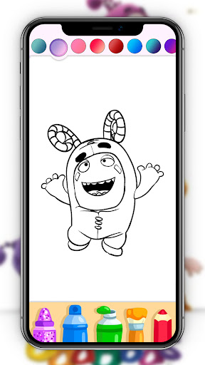 Oddbods Coloring Game Page