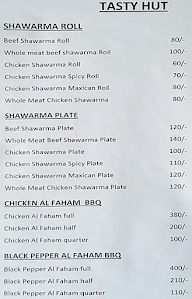 Tasty Hut menu 1