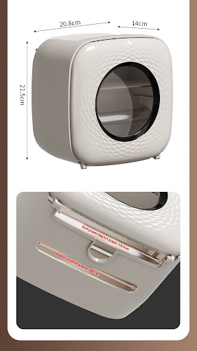 Title 12, Punch-free Wall-mounted Toilet Tissue Box Wall-...