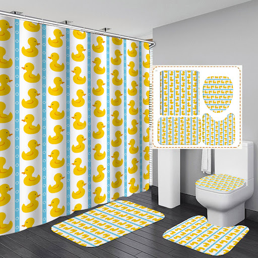 Title 1, Printed waterproof polyester bathroom shower cu...