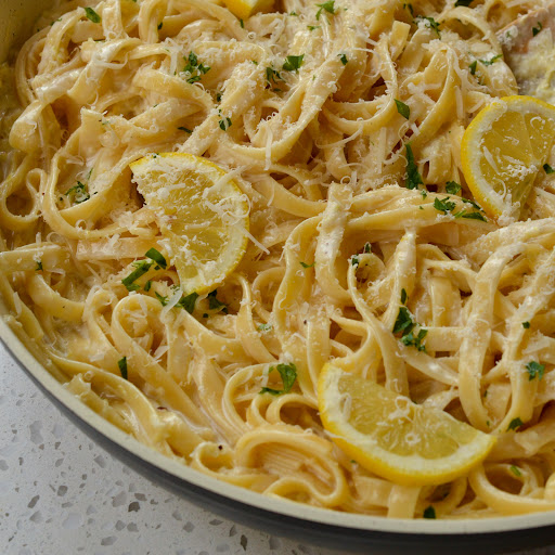 A lusciously creamy Lemon Pasta made with fresh lemons, cream, and Parmesan Cheese in less than twenty minutes.