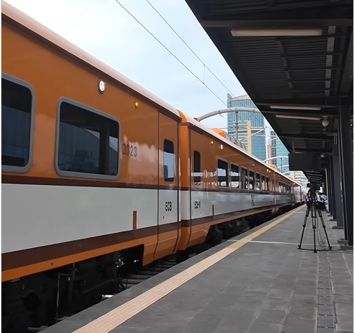 Cabin of the Dar es Salaam Electric Train.