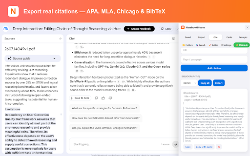NotebookBloom for NotebookLM (Gemini Notebook) — Anki, Zotero & Search screenshot 3