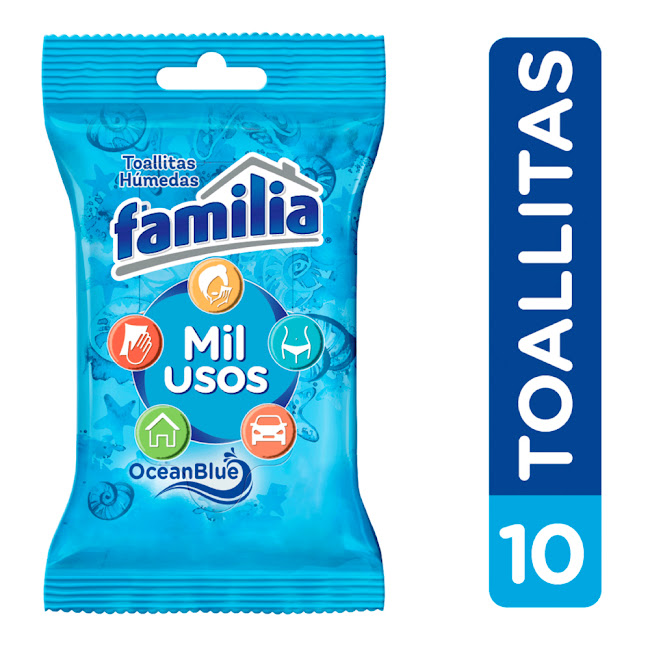 Toallitas Húmedas Familia Mil Usos x 10 und  