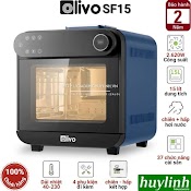 Nồi Chiên Không Dầu - Hấp Hơi Nước Olivo Sf15 - Dung Tích 15 Lít - 37 Menu - Hàng Chính Hãng