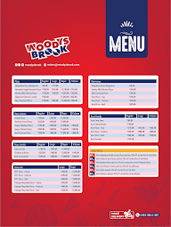 Woodys Brook menu 1