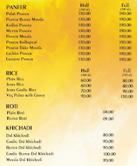 New Thali King menu 3