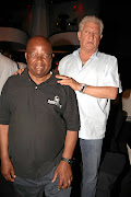 Reuben Rasodi with  promoter Rodney Berman. 