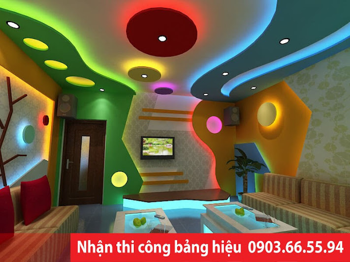 bảng hiệu karaoke gắn đèn led full color 77